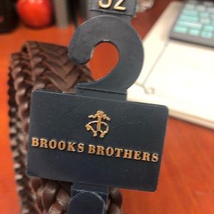Brooks Brother Leather Woven Mens Belt size 32